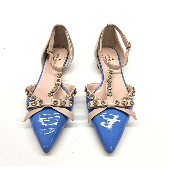 EUC $500 Kate Spade New York "Becca" Embellished Pointed Toe Flats - Size 8B - Picture 1 of 7